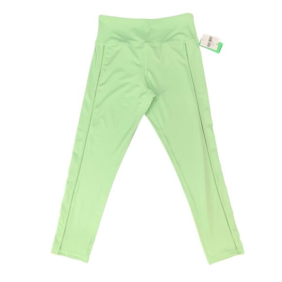 Forever 21 High Rise Leggings Womens L Large Pistachio Wicking Fabric Stretch - Picture 1 of 11